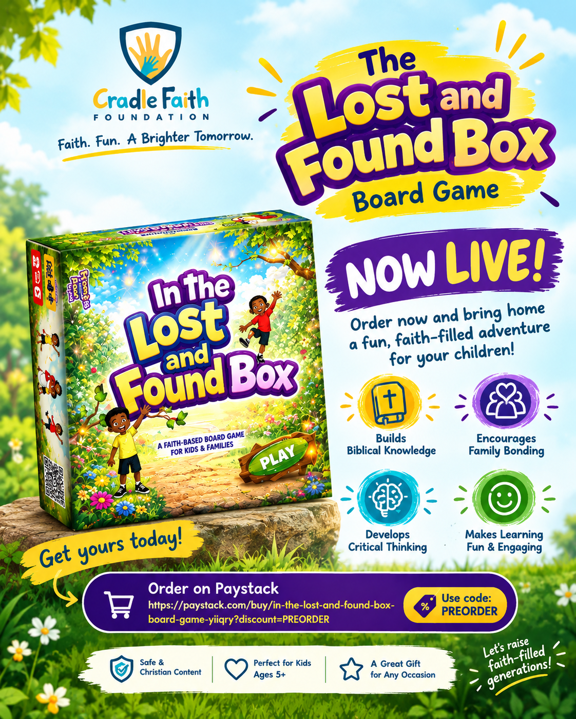 The Lost and Found Box faith-based board game for children and families